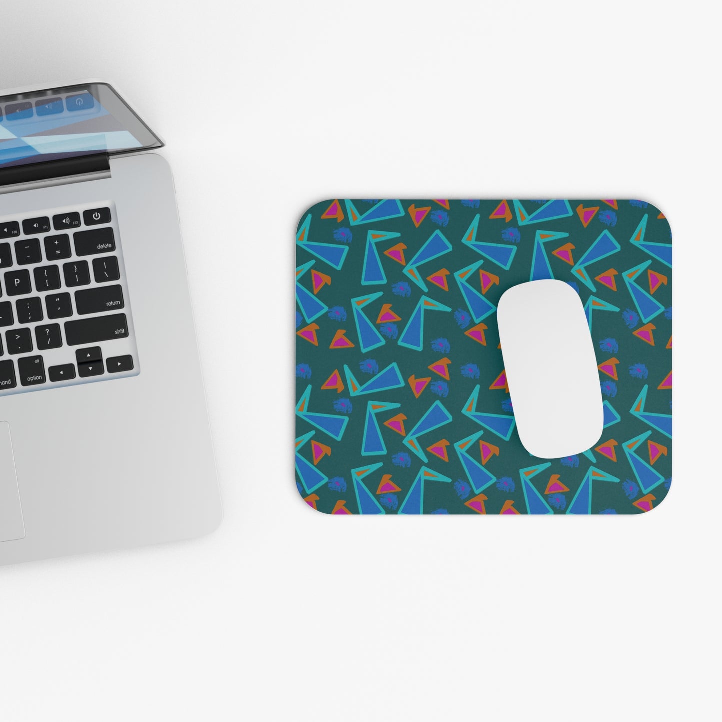 Geometric Birdies Mouse Pad