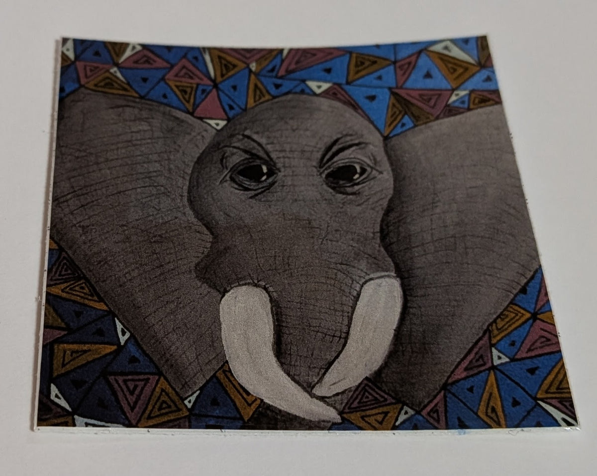 Geometric Elephant Sticker