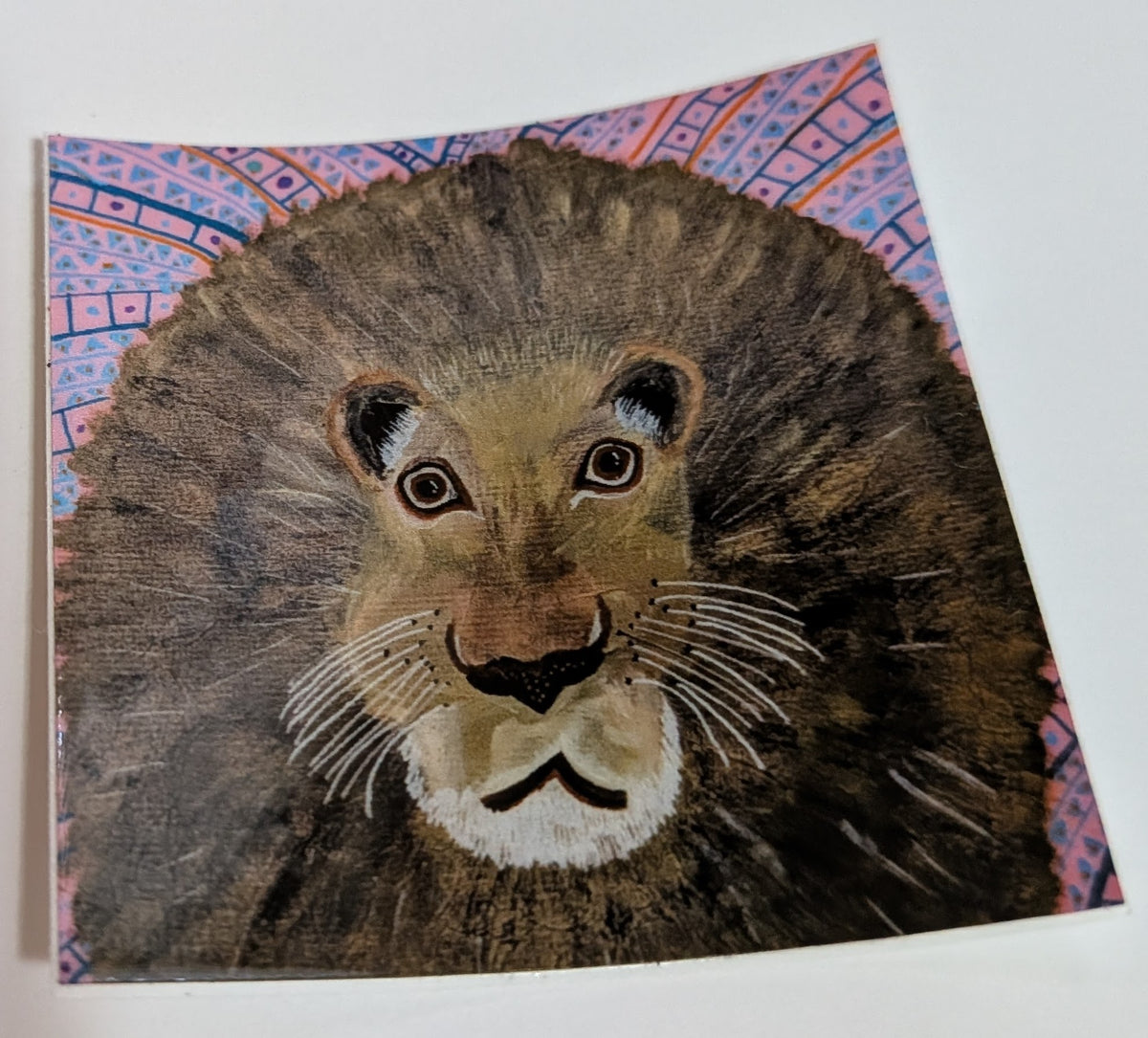 Geometric Lion Sticker