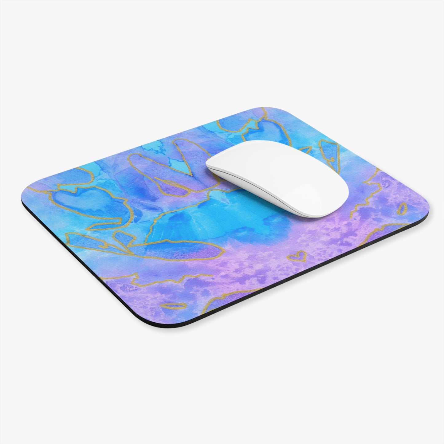 Blue and Purple Mouse Pad