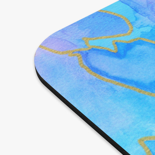 Blue and Purple Mouse Pad