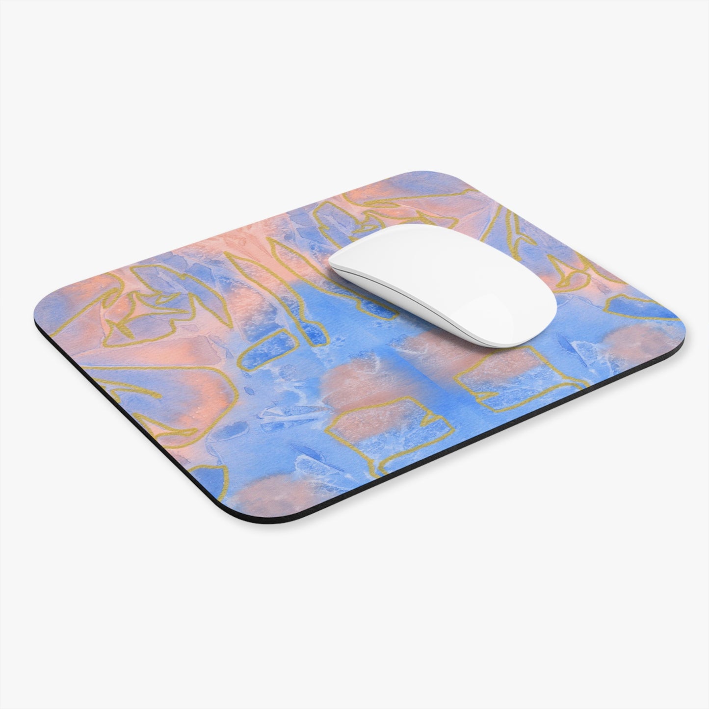 Blue and Orange Mouse Pad