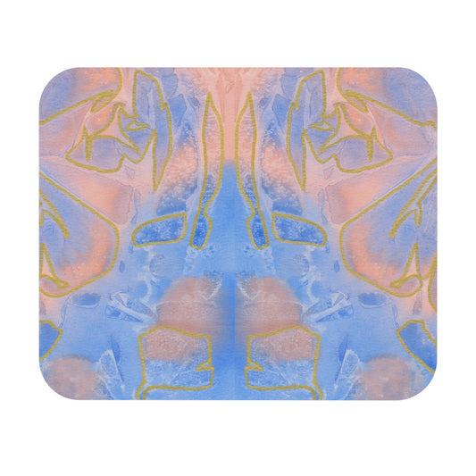 Blue and Orange Mouse Pad