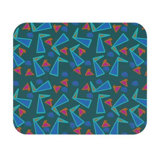 Geometric Birdies Mouse Pad