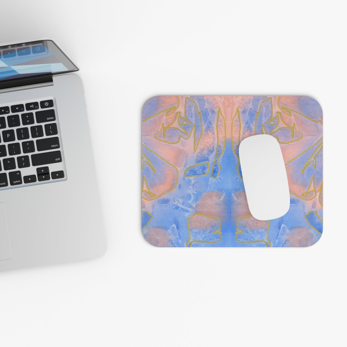 Blue and Orange Mouse Pad