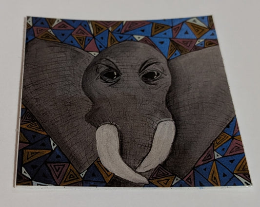 Geometric Elephant Sticker