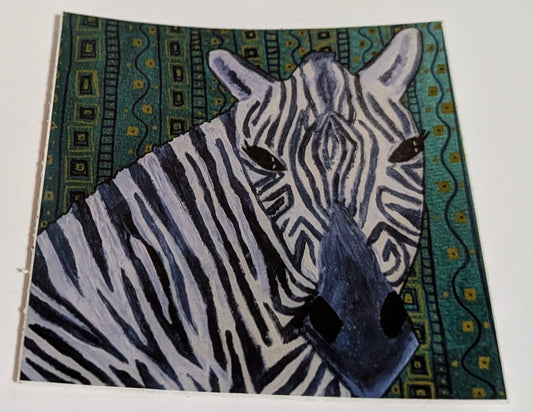 Geometric Zebra Sticker