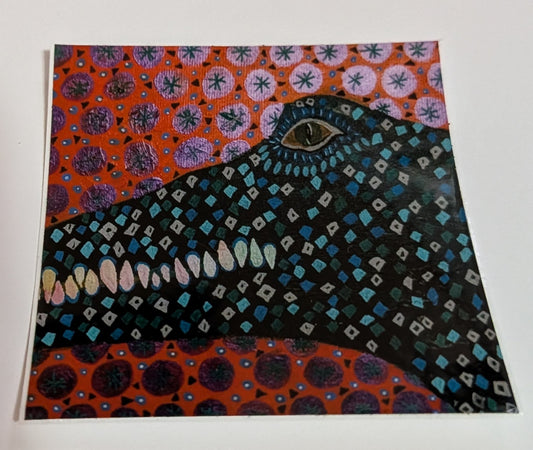 Geometric Crocodile Sticker