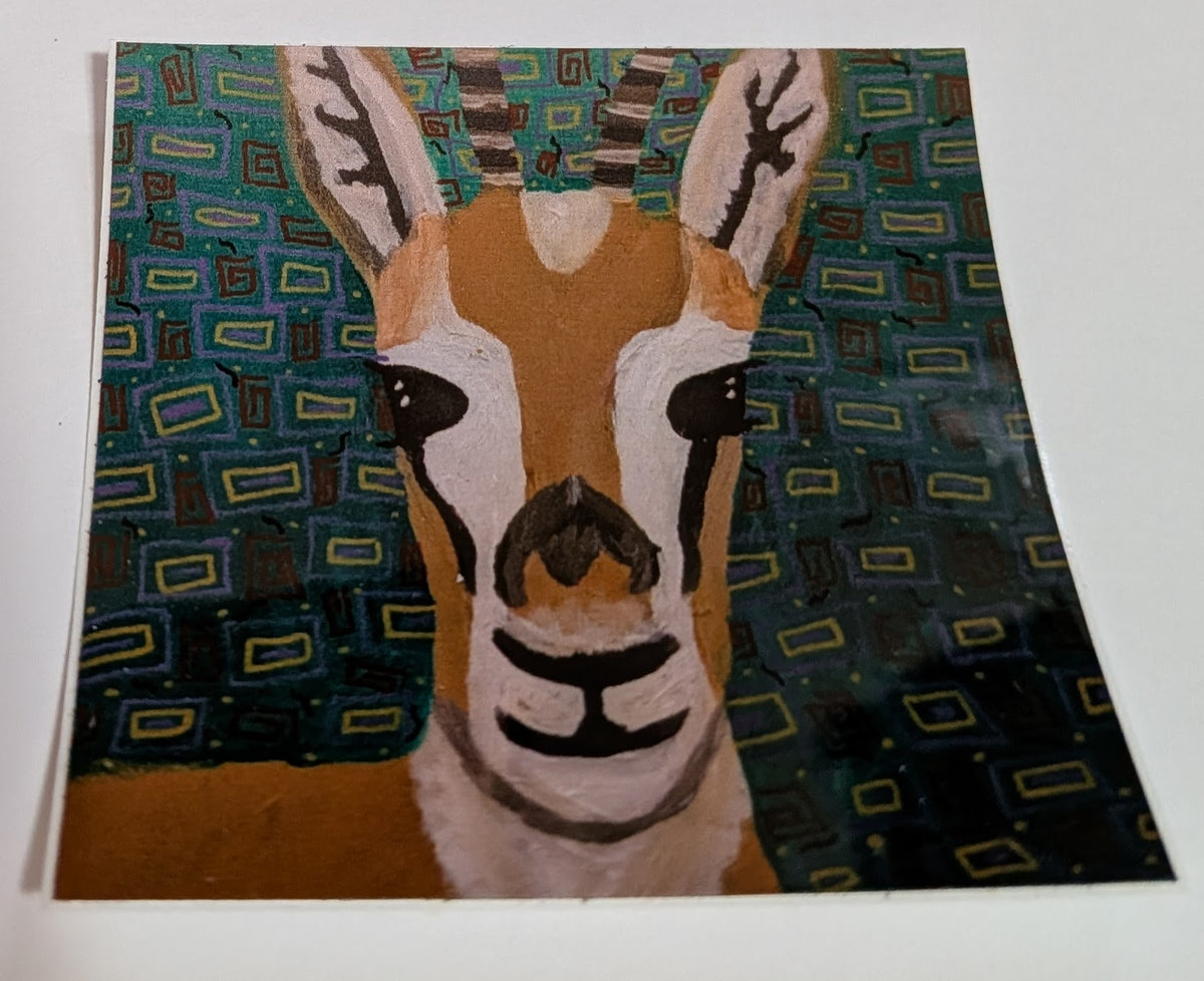 Geometric Gazelle Sticker