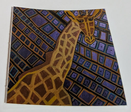 Geometric Giraffe Sticker